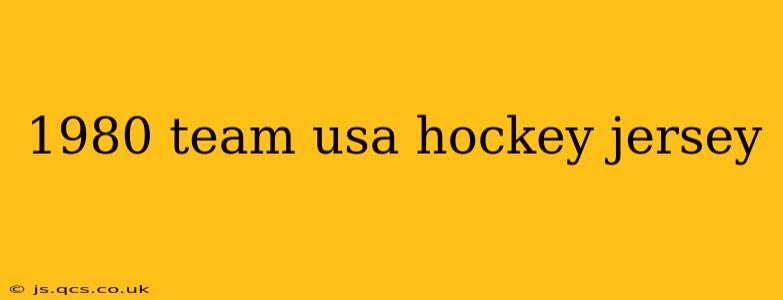 1980 team usa hockey jersey