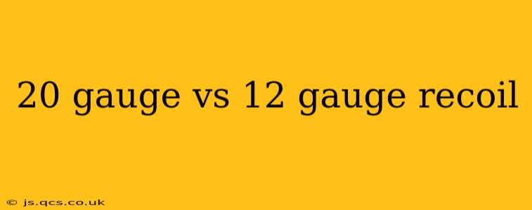 20 gauge vs 12 gauge recoil