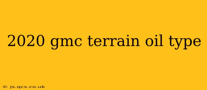 2020 gmc terrain oil type