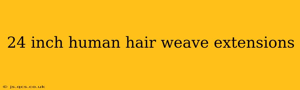 24 inch human hair weave extensions