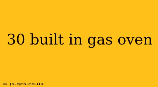 30 built in gas oven