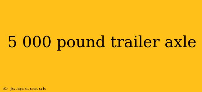 5 000 pound trailer axle