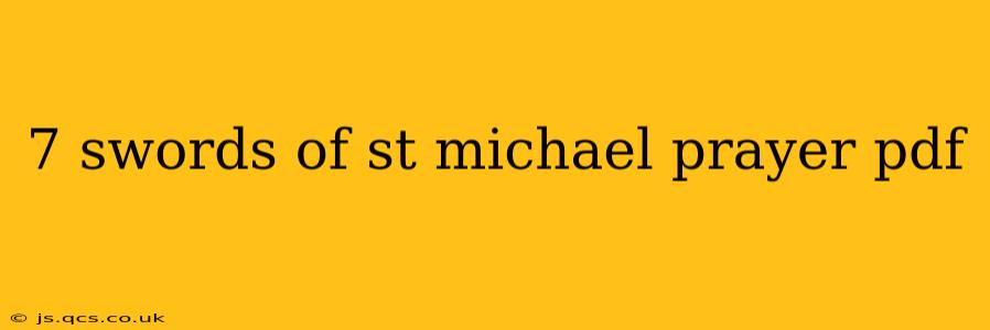 7 swords of st michael prayer pdf