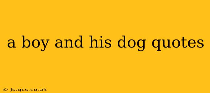 a boy and his dog quotes