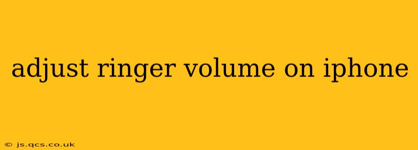 adjust ringer volume on iphone