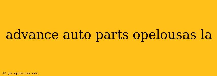 advance auto parts opelousas la