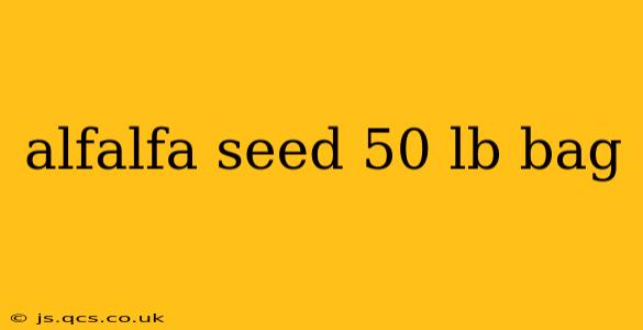 alfalfa seed 50 lb bag