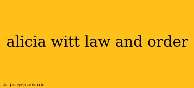 alicia witt law and order
