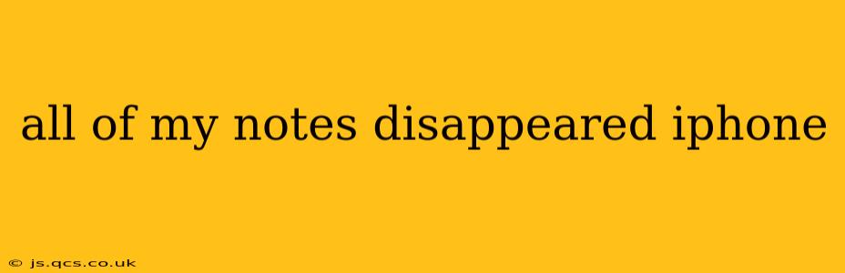 all of my notes disappeared iphone