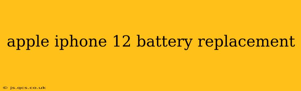 apple iphone 12 battery replacement