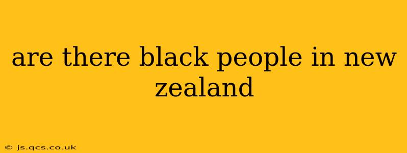 are there black people in new zealand
