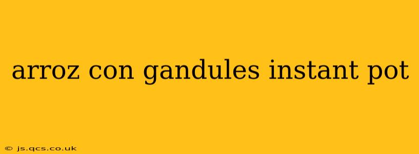 arroz con gandules instant pot