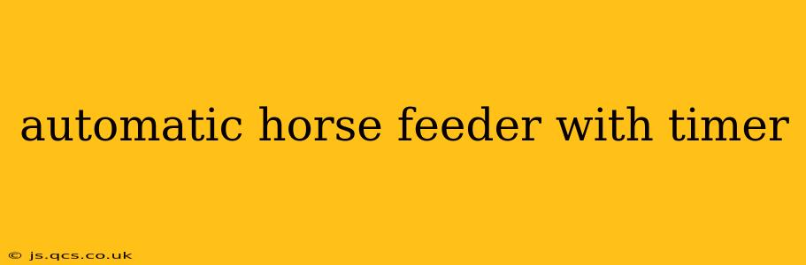 automatic horse feeder with timer