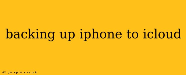 backing up iphone to icloud