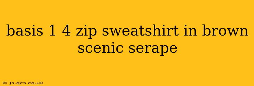 basis 1 4 zip sweatshirt in brown scenic serape