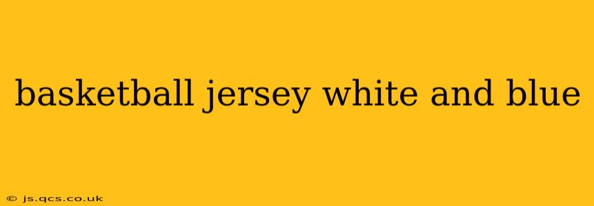 basketball jersey white and blue