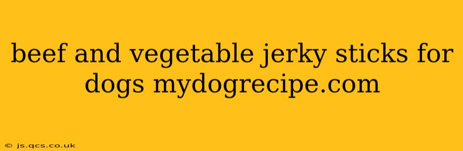 beef and vegetable jerky sticks for dogs mydogrecipe.com