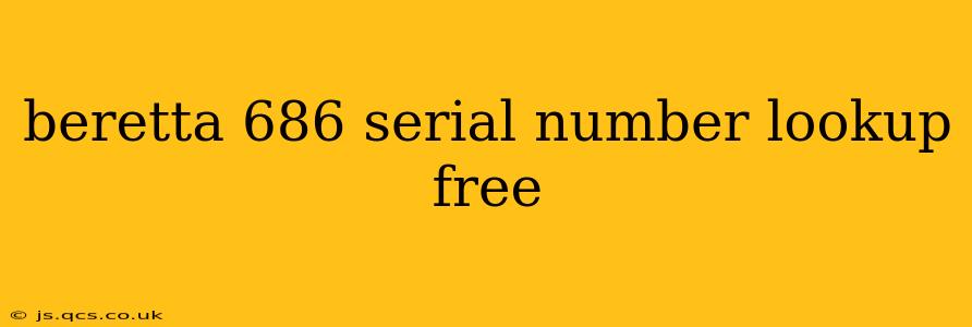 beretta 686 serial number lookup free
