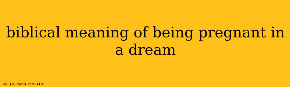 biblical meaning of being pregnant in a dream