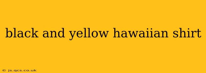 black and yellow hawaiian shirt