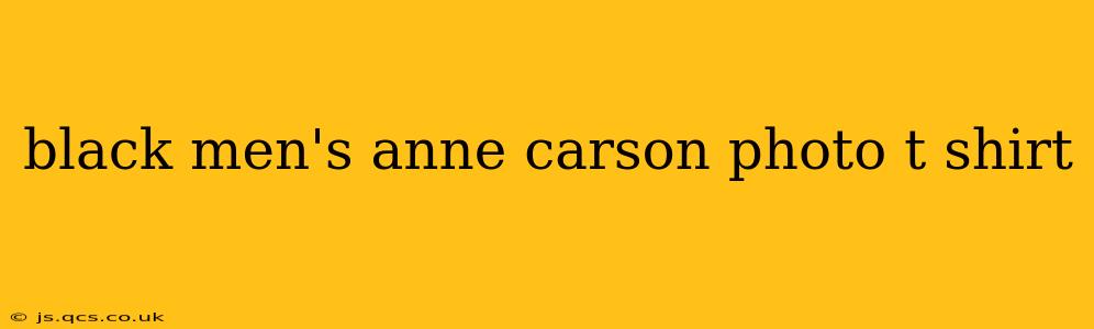 black men's anne carson photo t shirt