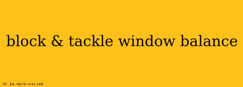block & tackle window balance