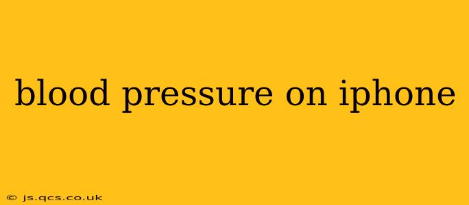 blood pressure on iphone