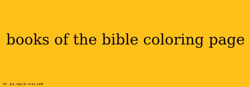 books of the bible coloring page