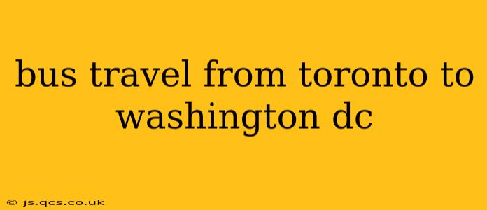 bus travel from toronto to washington dc