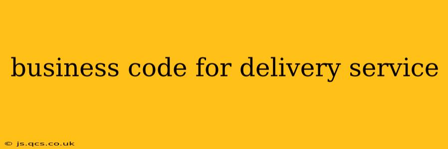 business code for delivery service
