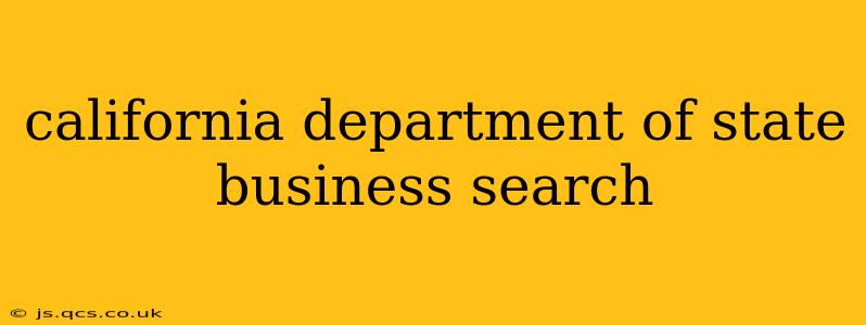 california department of state business search