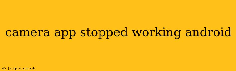 camera app stopped working android