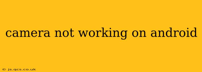 camera not working on android