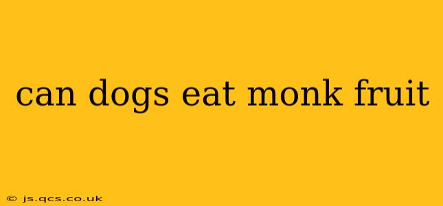 can dogs eat monk fruit