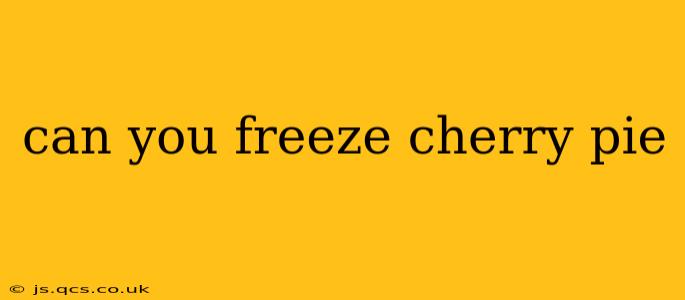 can you freeze cherry pie