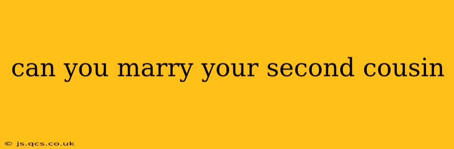 can you marry your second cousin