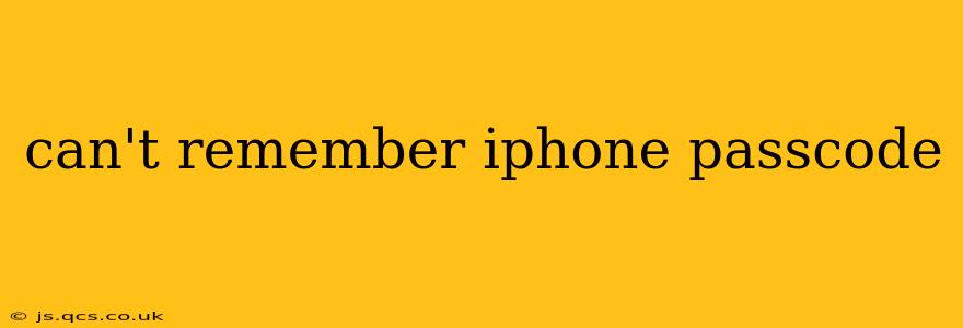 can't remember iphone passcode