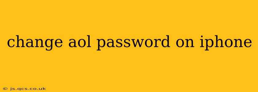 change aol password on iphone