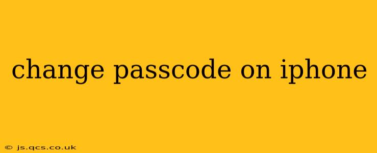 change passcode on iphone