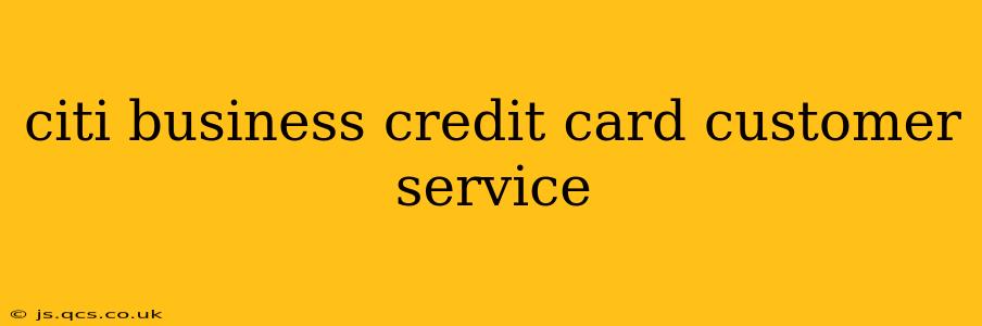 citi business credit card customer service