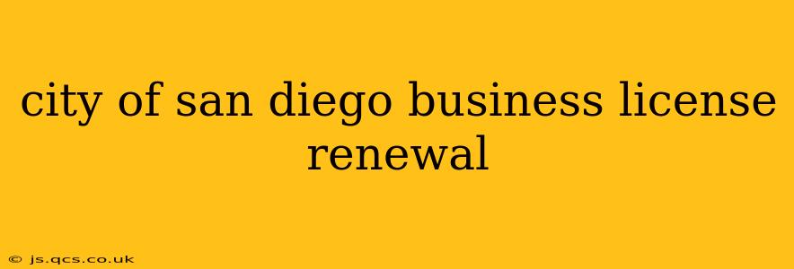 city of san diego business license renewal