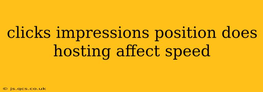clicks impressions position does hosting affect speed