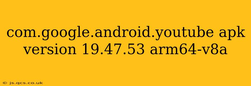 com.google.android.youtube apk version 19.47.53 arm64-v8a