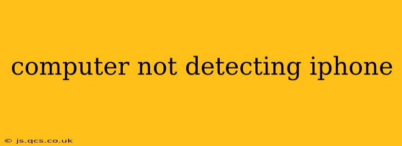 computer not detecting iphone