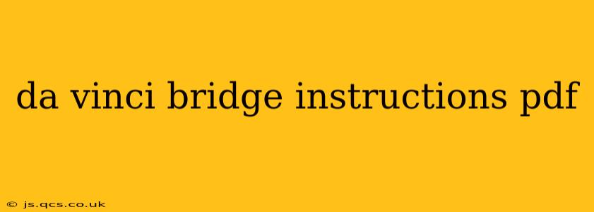 da vinci bridge instructions pdf