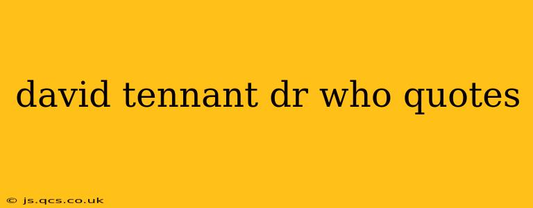 david tennant dr who quotes