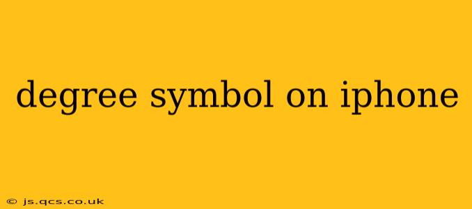 degree symbol on iphone