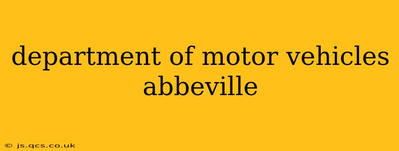 department of motor vehicles abbeville