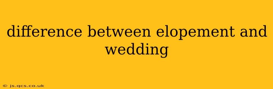 difference between elopement and wedding