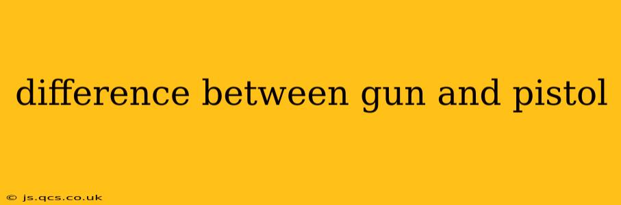 difference between gun and pistol